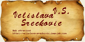 Velislava Srećković vizit kartica